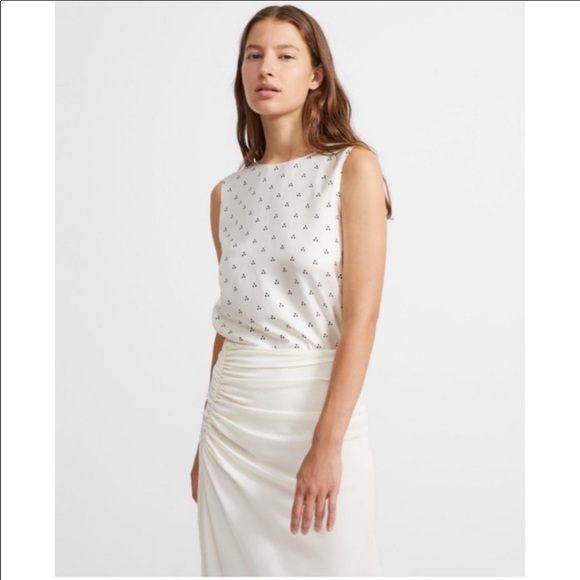 Theory Tops - Theory Straight Shell Parchment Multi Vintage Dot